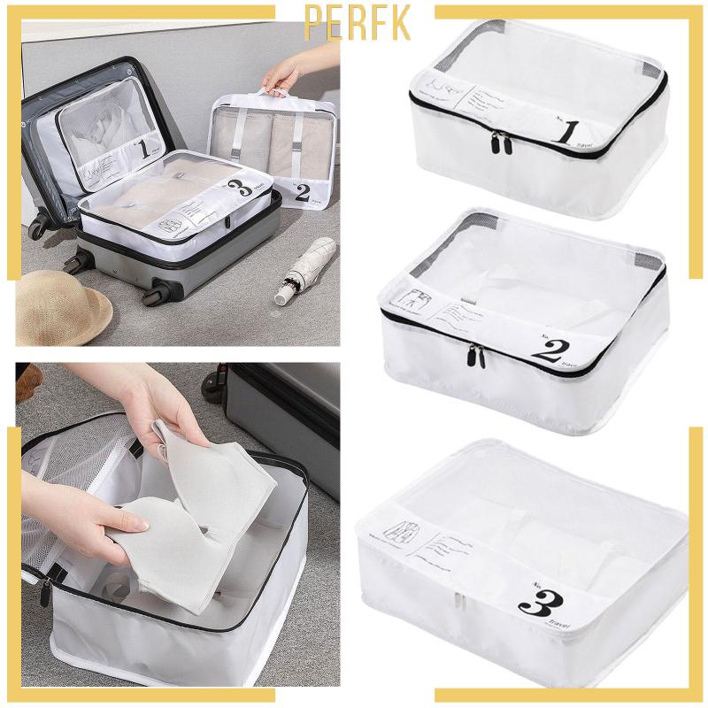 [Perfk] Túi Đựng Đồ Vệ Sinh Gọn Nhẹ Hình Khối Lập Phương Dùng Khi Đi Du Lịch