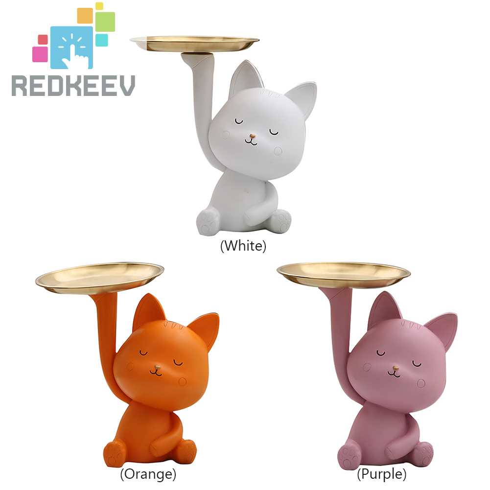 Mô Hình Chú Mèo Bằng Nhựa Resin Dễ Thương Trang Trí Phòng Khách