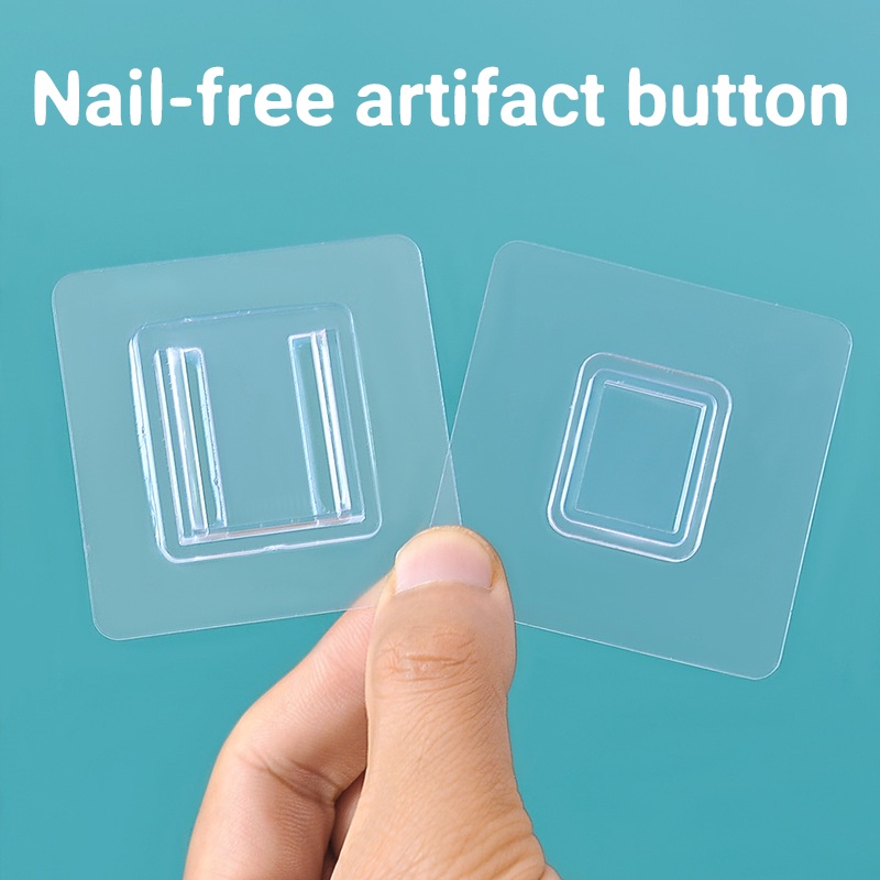 Móc Treo Đồ Dán Tường Hai Mặt Đa Năng Có Thể Tái Sử Dụng Giá Đỡ