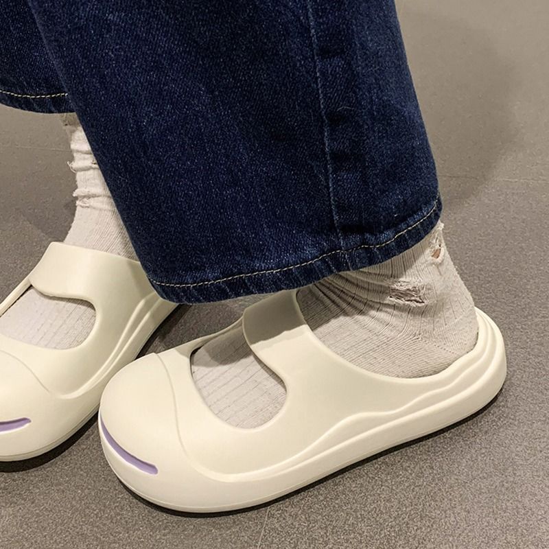 Dép Bít Mũi Chống Trượt Họa Tiết Mặt Cười Thời Trang Mùa Hè 2023 Phong Cách Mới Cho Nữ