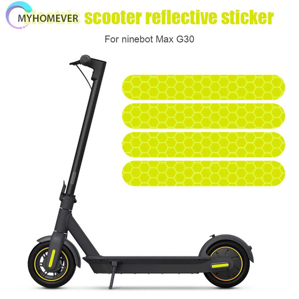 Bộ 4 Miếng Dán Phản Quang An Toàn Vào Ban Đêm Cho Xe Điện Ninebot MAX