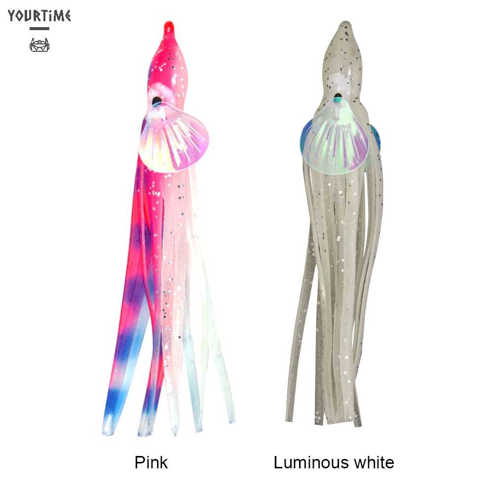 Bộ 10 Mồi Câu Giả Hình Bạch Tuộc Mềm 5cm 6cm 10cm