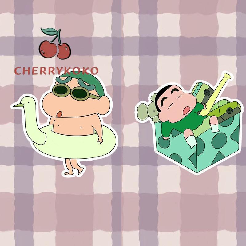 🍒🍒CHERRYKOKO Ghim Cài Áo Bằng Acrylic Hình Cậu Bé Bút Chì Shin-Chan Dễ Thương