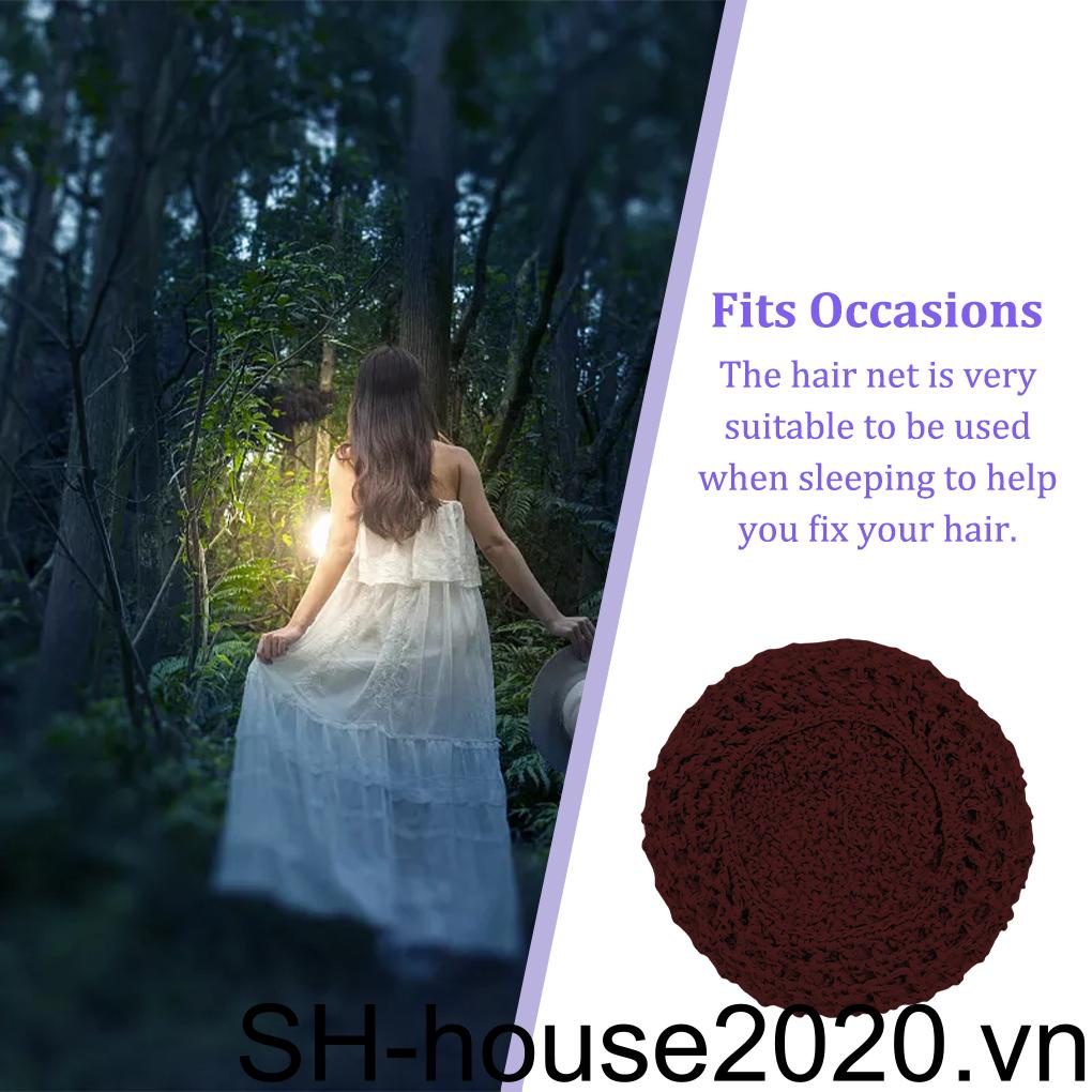 Lưới Trùm Tóc Bằng Polyester Co Giãn Thoáng Khí Màu Sắc Trơn Có Thể Tái Sử Dụng