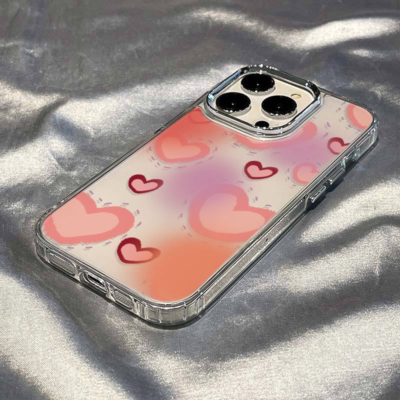 ✅Ốp Điện Thoại Dẻo Họa Tiết Trái Tim Đơn Giản Thời Trang Chống Sốc Cho iPhone12 / 13 14pro11max87