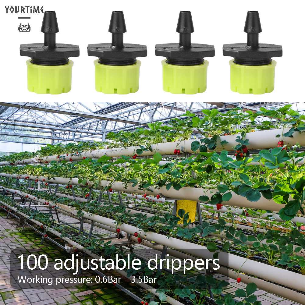 100 Đầu Phun Nước Nhỏ Giọt Có Thể Điều Chỉnh