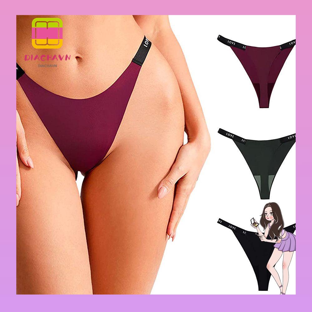 Quần Lót Eo Cao Cỡ Lớn Phối Dây Ruy Băng Mỏng In Chữ Quyến Rũ