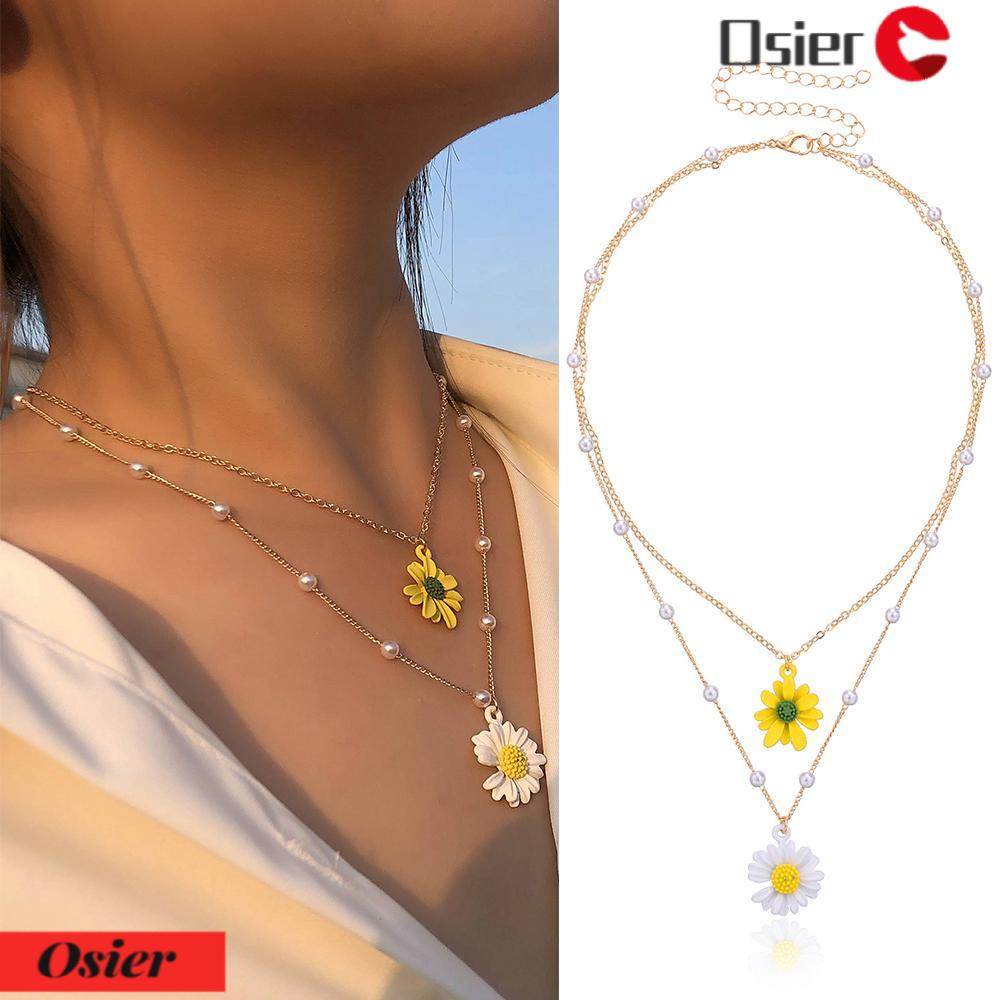 Vòng cổ Hai Lớp Họa Tiết Hoa Cúc 1 Thời Trang Dành Cho Nữ