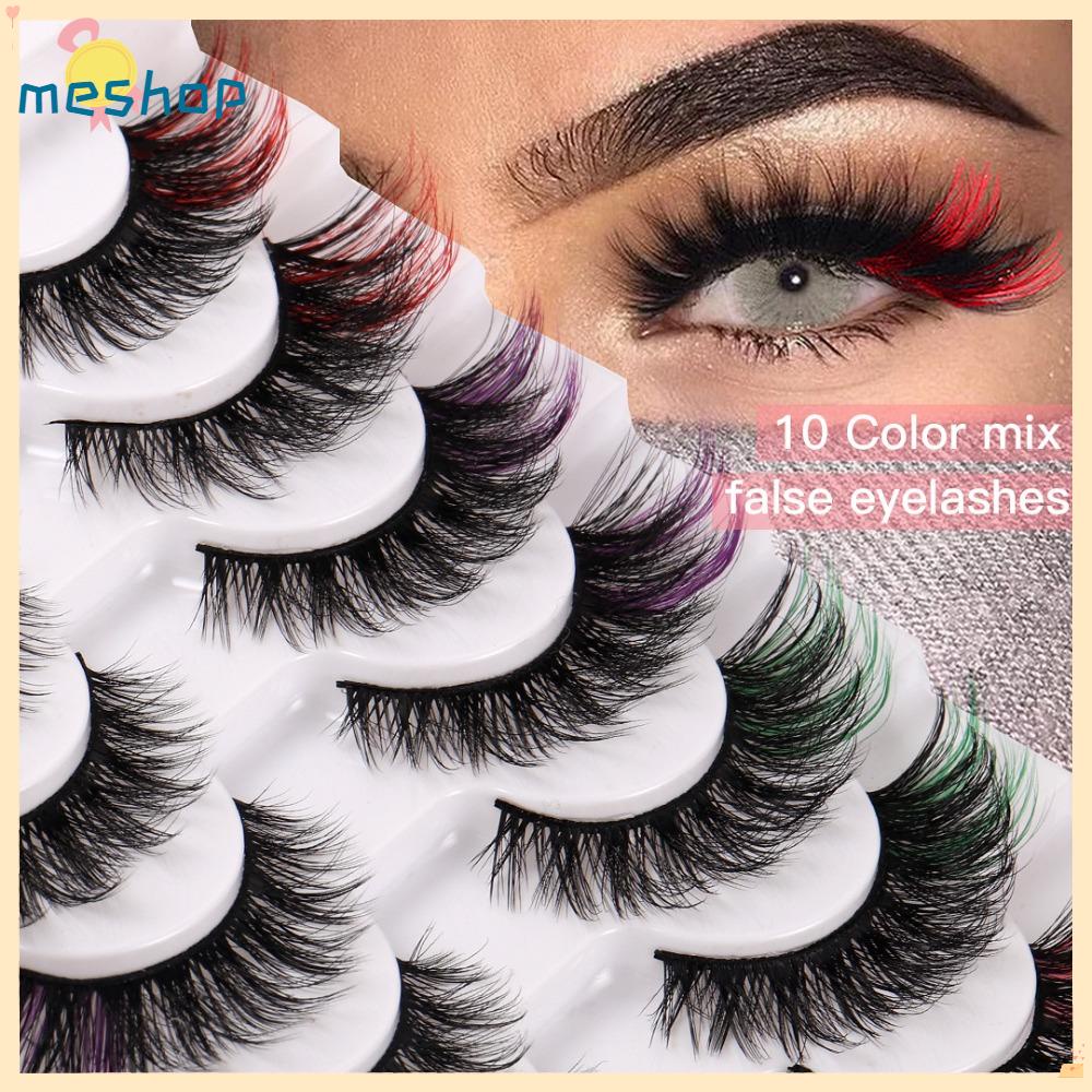 Lông Mi Giả Dài Và Dày Tự Nhiên Nhiều Màu Sắc Dành Cho Nữ