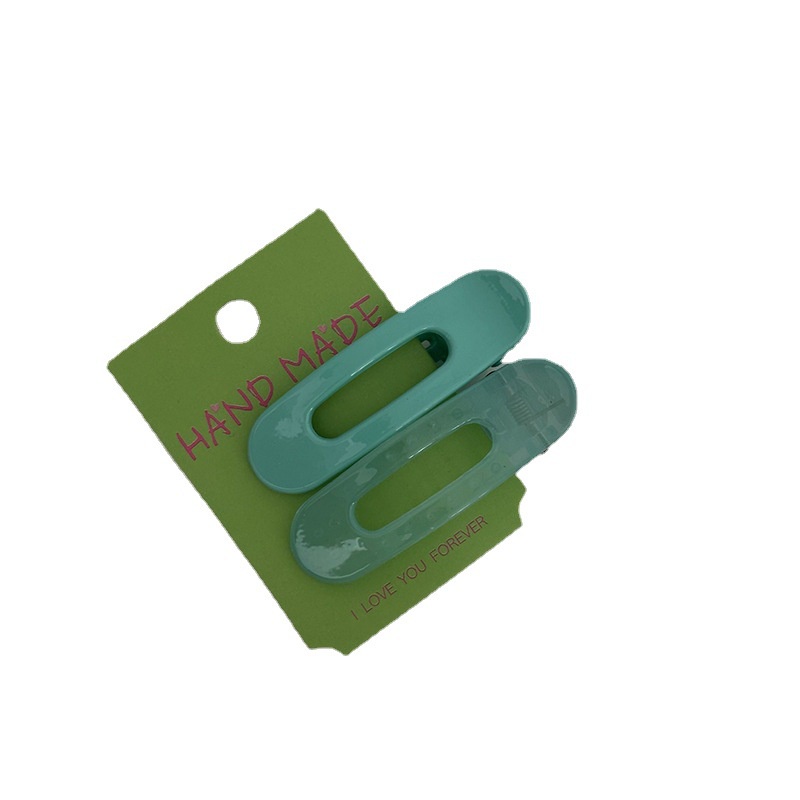 Kẹp Tóc Mỏ Vịt Bằng Nhựa Màu Kem Tương Phản Thời Trang