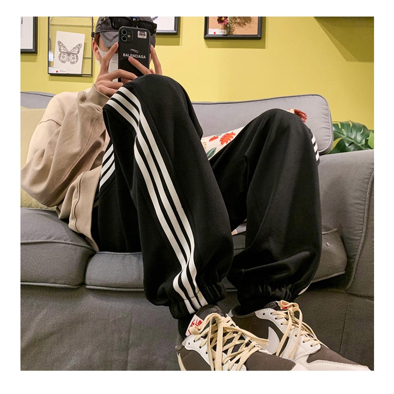 Quần Dài Thể Thao Dáng Rộng Phong Cách Đường Phố Thời Trang Xuân Thu Cho Nam