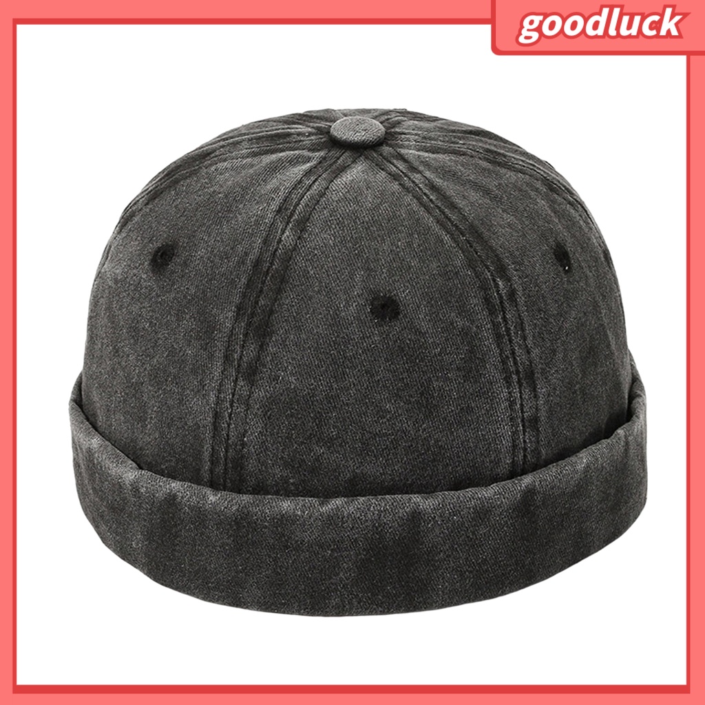 [GLO] Mũ Thủy Thủ Không Vành Thoáng Khí Màu Trơn Điều Chỉnh Được Nhẹ Nhàng Trang Trí Bốn Mùa