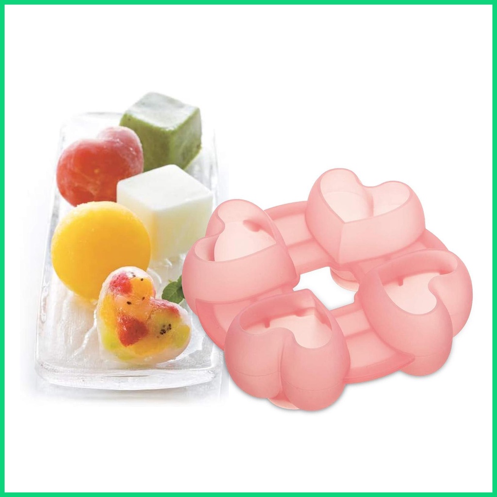 Khuôn Làm Đá Hình Trái Tim 3D Cho Cocktail / Đồ Uống