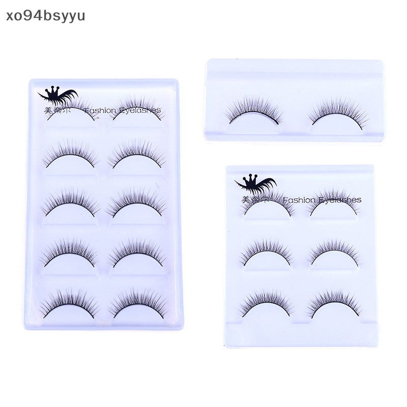 1 / 3 / 5 Cặp Lông Mi Giả 3D Trong Suốt Tự Nhiên xo94bsyyu