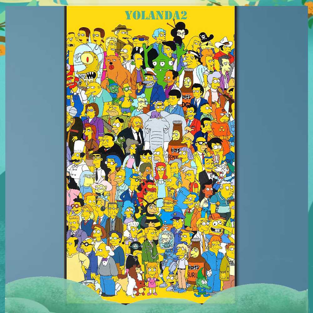 Tranh Đính Đá Kim Cương Toàn Bộ 5D DIY Hình Vẽ Simpsons