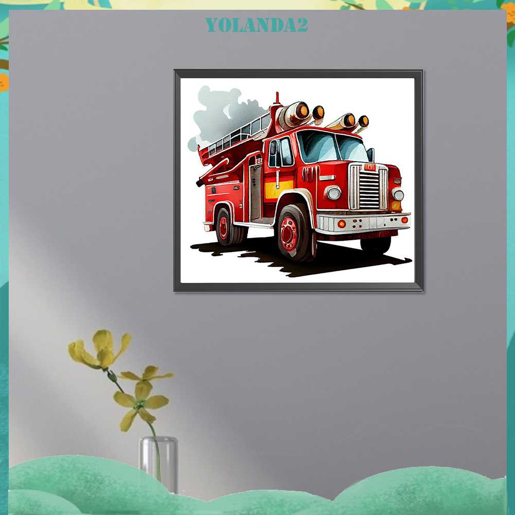 Tranh Đính Đá Kim Cương Toàn Bộ 5D DIY Hình Vẽ Lửa Trang Trí Nhà Cửa