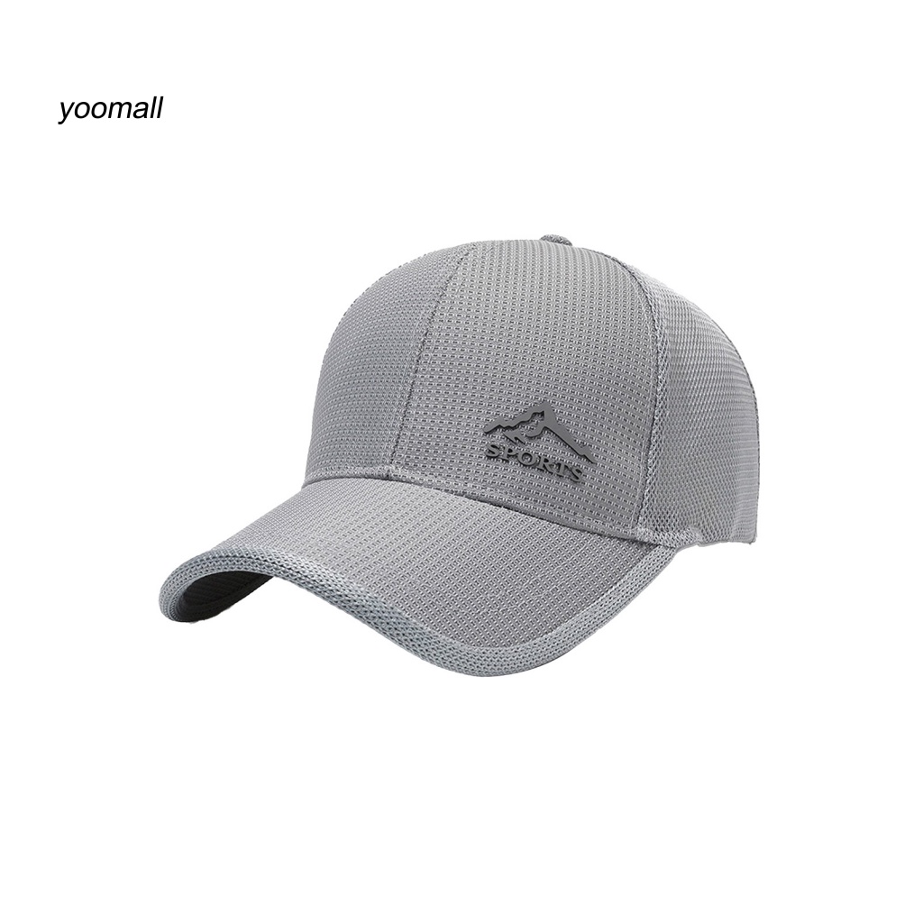 Mũ Lưỡi Trai Màu Trơn Phối Lưới Rỗng Thoáng Khí Chống Tia UV Thời Trang Mùa Hè Cho Nam