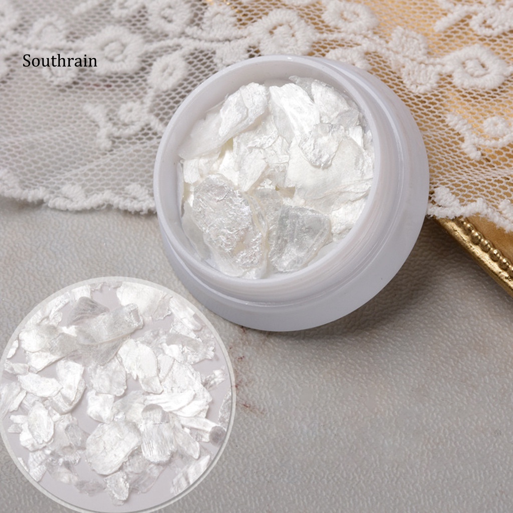 1 Hộp Sequin Hình Vỏ Sò Lấp Lánh Không Phai Màu Trang Trí Móng Cho Nữ