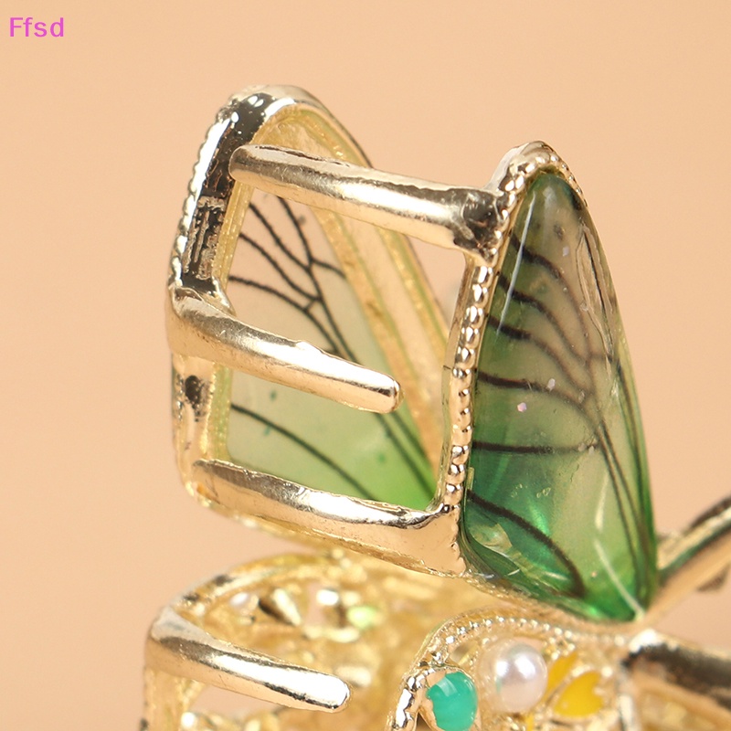 {Ffsd} Kẹp Tóc Cá Mập / Bướm Pha Lê Lấp Lánh Chất Lượng Cao Cho Nữ * Bán Chạy