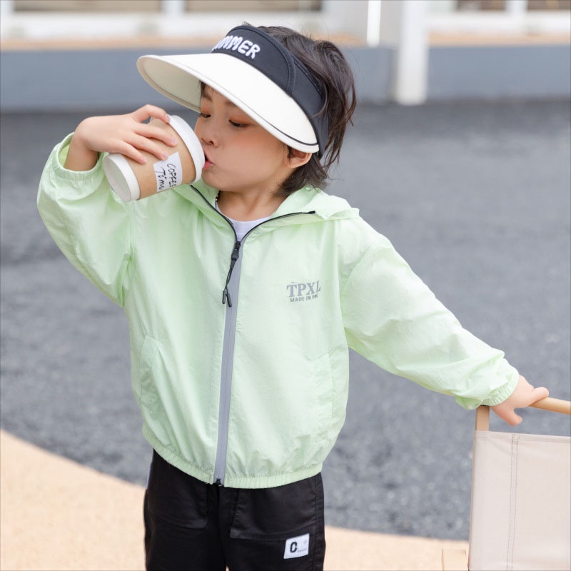 Áo Khoác Chống Nắng UPF50 + Siêu Mỏng Thoáng Khí Chống Tia Cực Tím Thời Trang Mùa Hè Cho Bé
