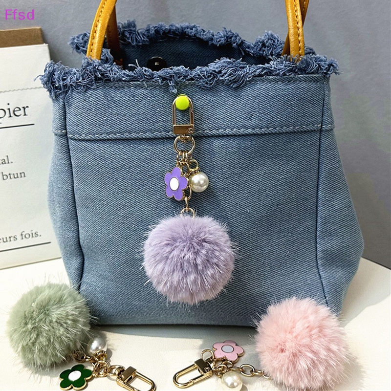 {Ffsd} Móc Khóa Banh Lông Pompom Gắn Bông Pompom Mềm Mại Đáng Yêu Thời Trang Dành Cho Nữ * Bán Chạy *