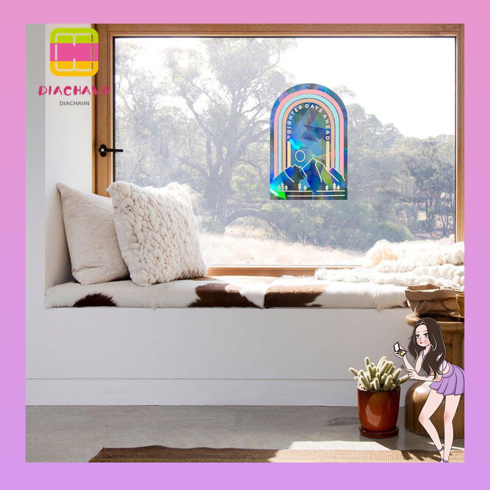 Miếng Dán Cửa Sổ Trang Trí Hiệu Ứng Cầu Vồng DIY Cho Trẻ Em