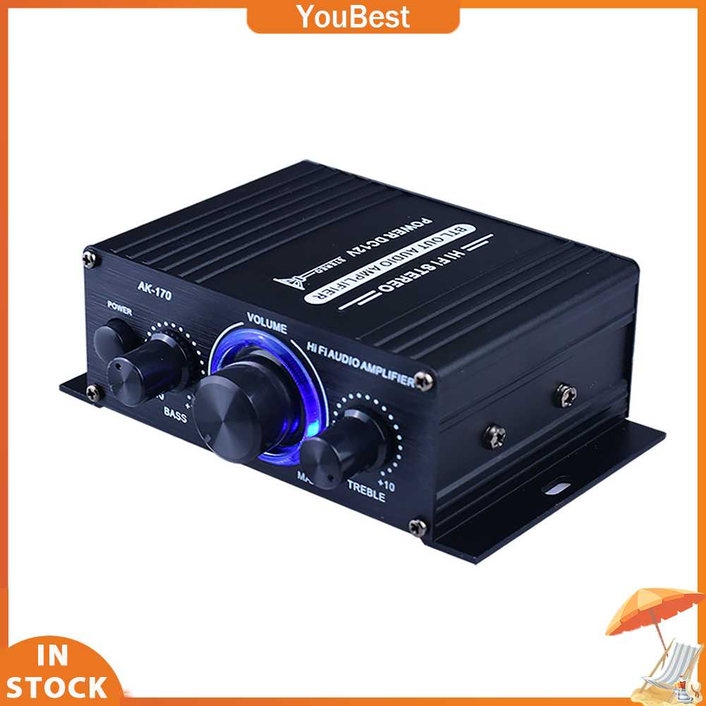 Set 1-5 Bộ Khuếch Đại Âm Thanh Ak-170 Hifi 200X200W Hai Kênh Chuyên Dụng Cho Xe Hơi / Nhà Cửa