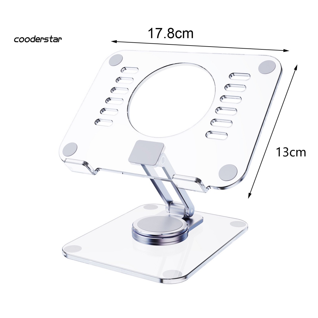 Giá Đỡ Máy Tính Bảng Trong Suốt Chống Trượt Xoay 360 Độ Tiện Dụng