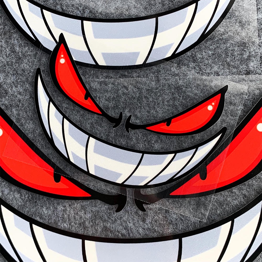 Miếng Dán Phản Quang Chống Thấm Nước Họa Tiết Đôi Mắt Quỷ Độc Đáo Trang Trí Xe Hơi / Xe Máy