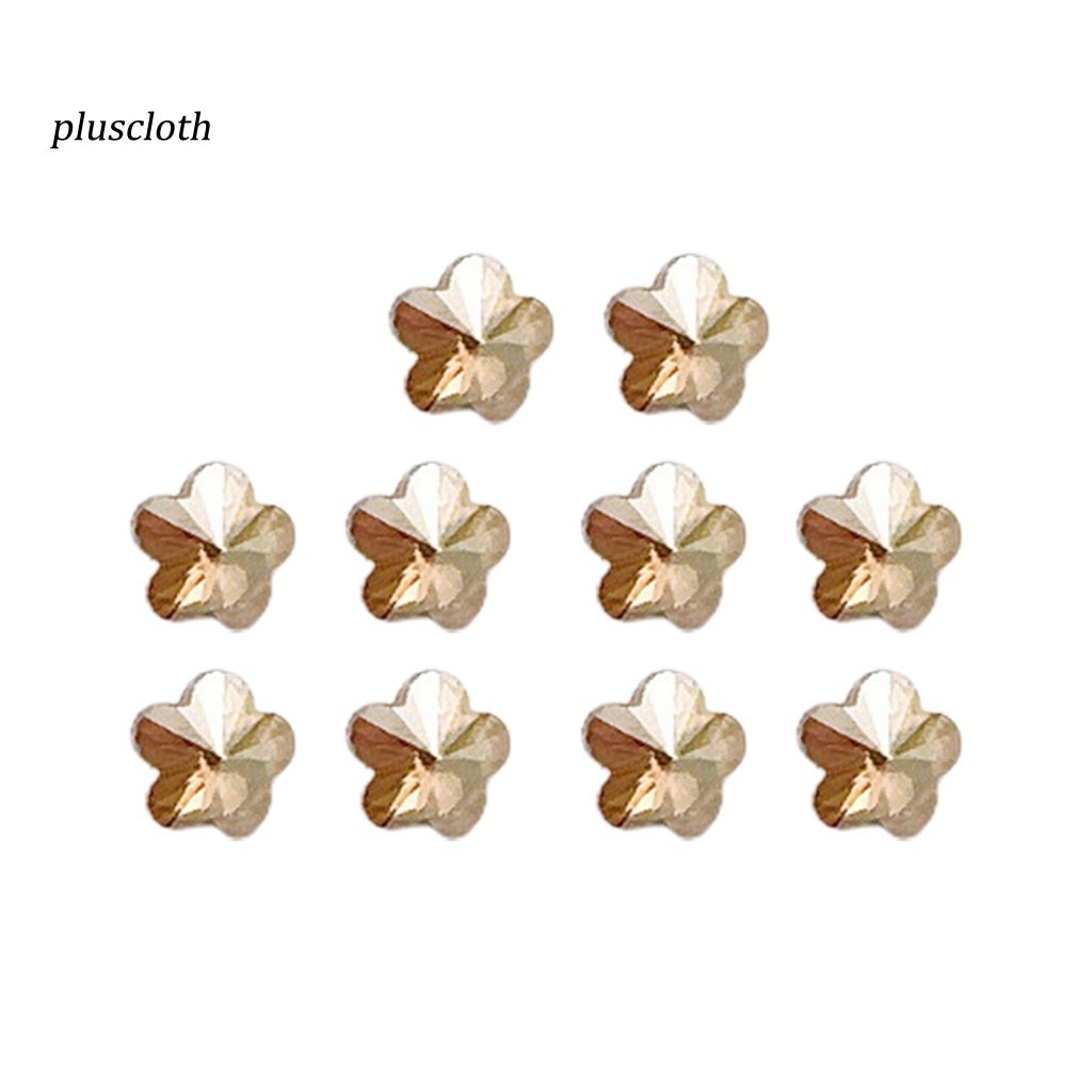 < Pluscloth > Set 10 Hạt Pha Lê Hoa Đào Nở Trang Trí Móng Tay Không Rơi Hiệu Ứng Trực Tuyến Ba Chiều DIY