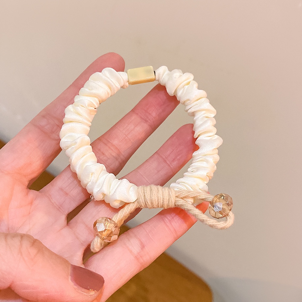 Dây Cột Tóc Cao Su Co Giãn Đính Nơ Phong Cách Hàn Quốc Đơn Giản