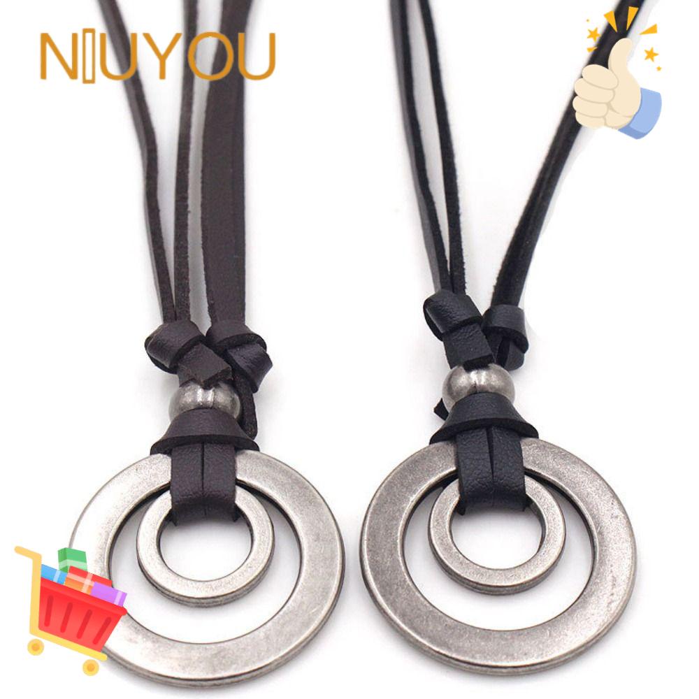Set 2 Vòng Cổ Choker Dây Da Hai Lớp Mặt Tròn Phong Cách Giáng Sinh Có Thể Điều Chỉnh
