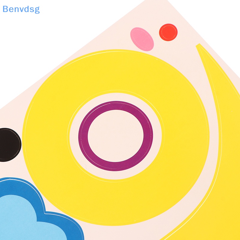 1 Bộ Miếng Dán Hoạt Hình Đầy Màu Sắc Trang Trí Thủ Công Cho Bé