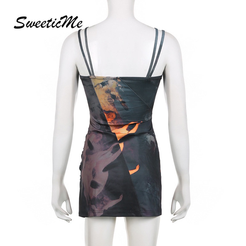 Đầm Ngắn Dáng Ôm Màu Tương Phản Thời Trang 2023 Dành Cho Bạn Nữ