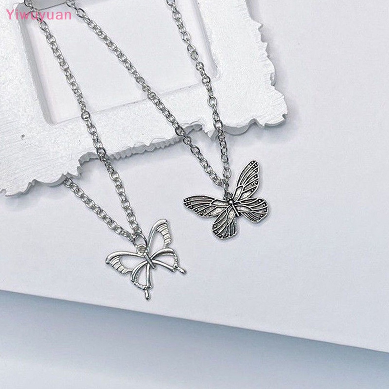 Vòng cổ Mặt Hình Bướm Rỗng Phong Cách Vintage Cho Nữ