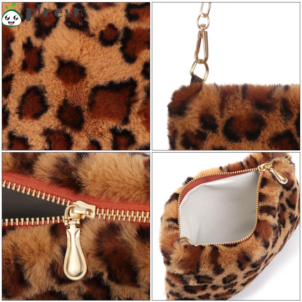 Túi Đeo Vai Giả Lông Họa Tiết Da Báo Sang Trọng