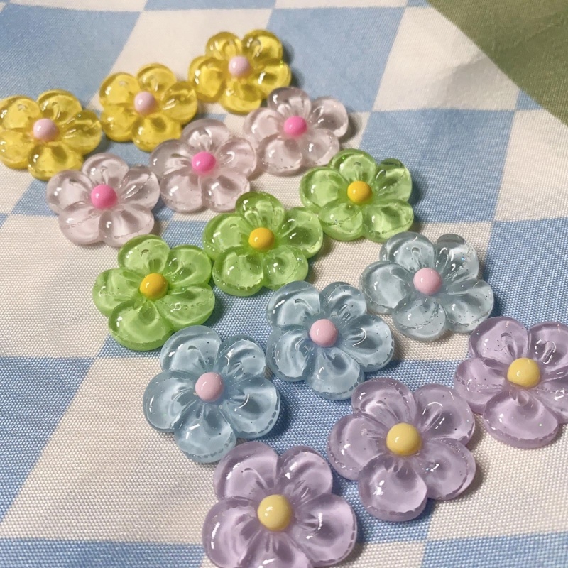 Bộ 100 Hoa Nhỏ Lấp Lánh Dùng Làm Đồ Trang Sức