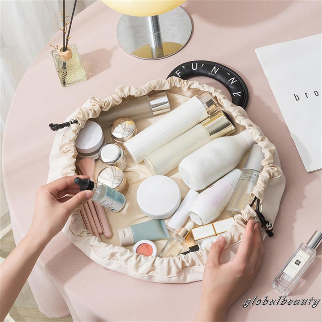 Túi Da PU Dây Rút Đựng Mỹ Phẩm Trang Điểm Đa Năng Tiện Dụng