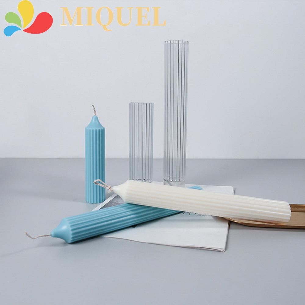 Khuôn Làm Nến Handmade Hình Trụ Họa Tiết Kẻ Sọc
