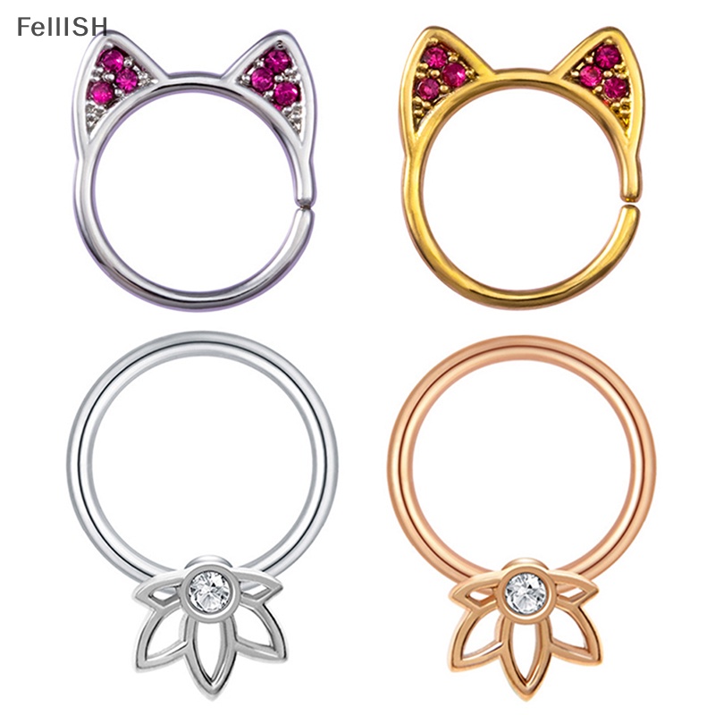 Khuyên Xỏ Mũi Bằng Thép Không Gỉ 439br Đính Kim Cương Giả