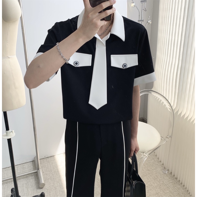 Set Áo Sơ Mi Ngắn Tay Và Quần Short Thời Trang Mùa Hè Cho Nam