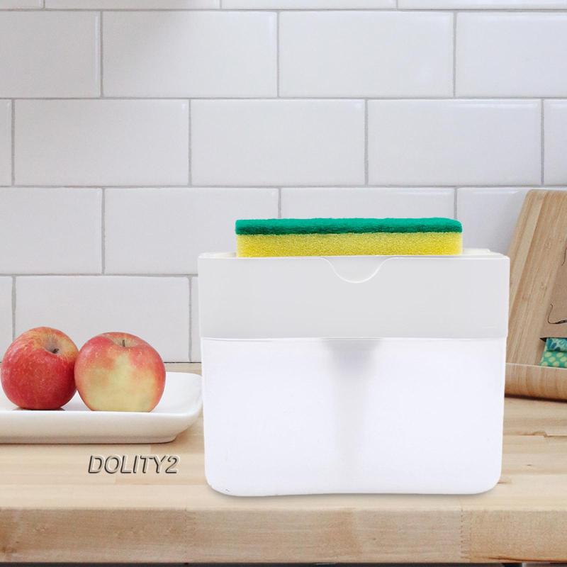 Set 2 Bình Đựng Xà Phòng Và Giá Đỡ Rửa Chén Tiện Dụng Cho Nhà Bếp