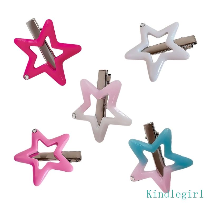 Kẹp Tóc Hình Ngôi Sao Năm Cánh Rỗng Đáng Yêu Thời Trang Cho Nữ