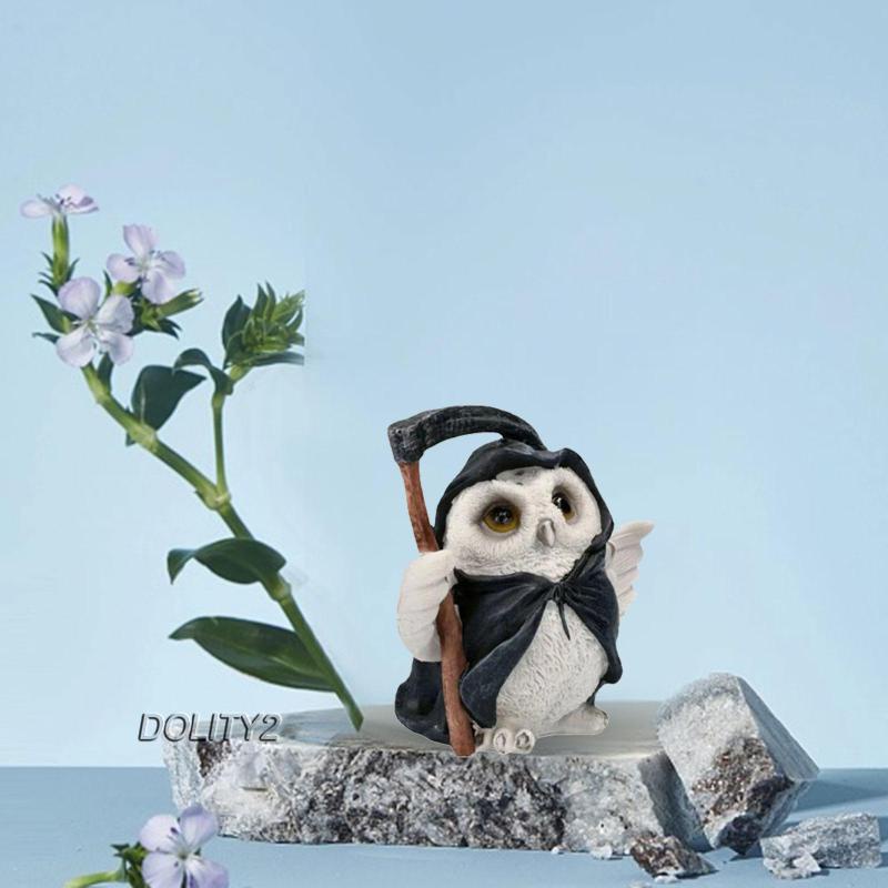 Set 2 Tượng Cú Mèo Nhỏ Điêu Khắc Trang Trí Sân Vườn