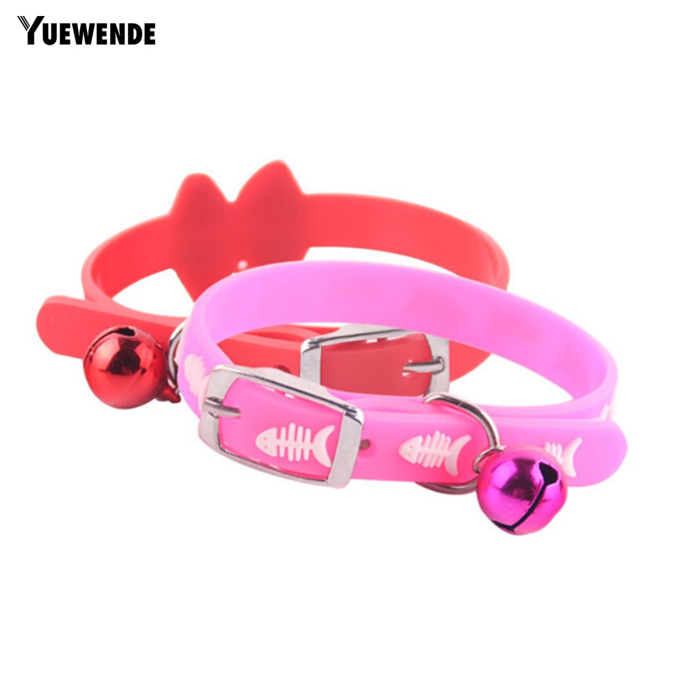 Vòng Cổ HìNh Xương Cá, Có Thể ĐiềU ChỉNh, Có Chuông Dễ Thương Cho Thú Cưng
