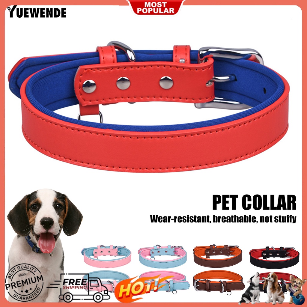 Vòng Cổ Chữ D Bằng Da Nhân Tạo Siêu Mềm Thoáng Khí Chống Thất Lạc Cho Thú Cưng