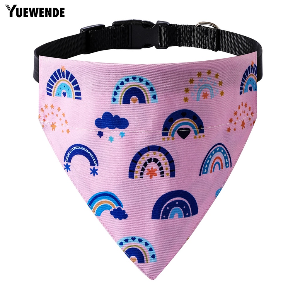Yq.e Khăn Choàng Cổ Tam Giác Có Thể Điều Chỉnh In Hình Đẹp Mắt Dành Cho Cún Cưng Mặc Hàng Ngày