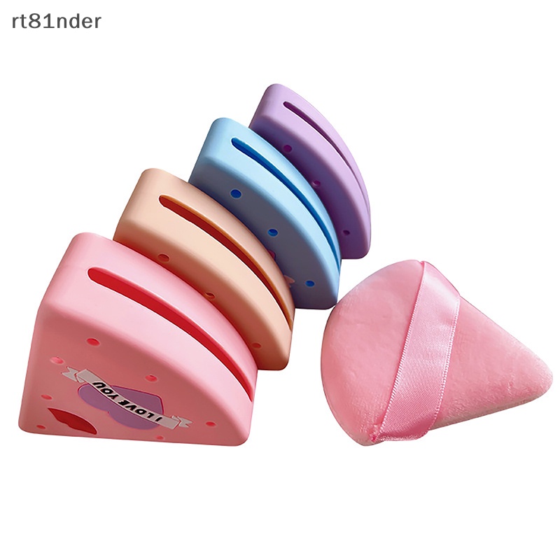 Rt Hộp Đựng Mút Trang Điểm Bằng Silicon Hình Tam Giác Dễ Thương Dùng Khi Đi Du Lịch