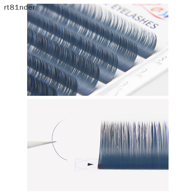 Hộp Lông Mi Giả Bằng Lụa Cong Màu Sắc rt