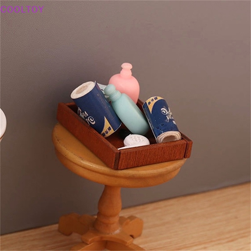 Set 3 Khay Gỗ Đựng Đồ Trang Trí Nhà Búp Bê Tỉ Lệ 1: 12